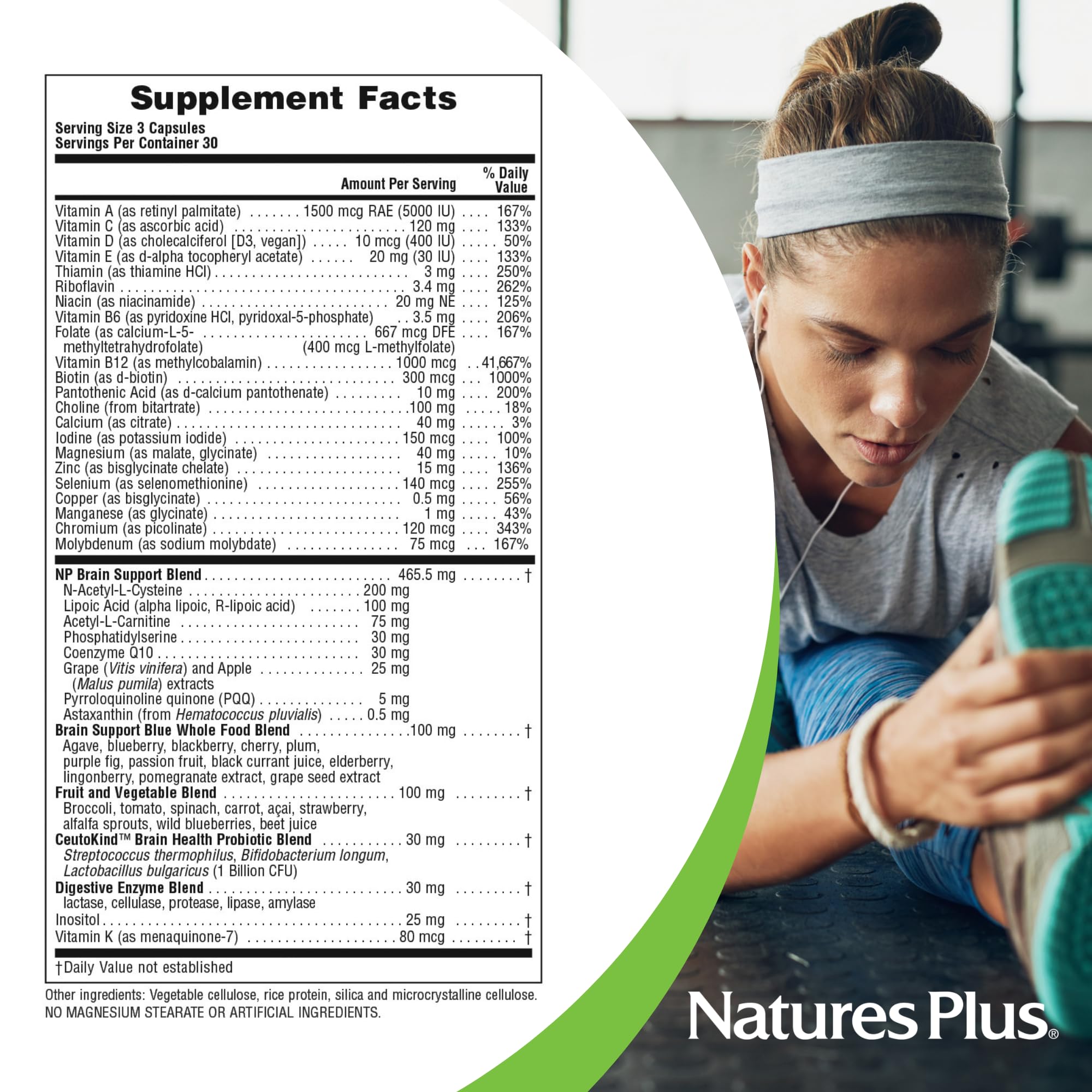 Capsules pictured for daily use to support focus and memory.