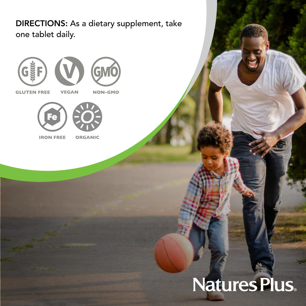 Nature's Plus Source of Life Garden Morning routine with bottle for easy daily use.