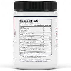Nature's Pure Blend Beet Powder in a drink supports daily wellness.