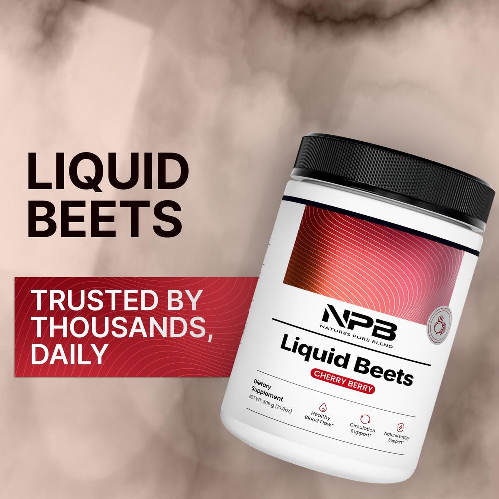 Nature's Pure Blend Beet Root Powder closeup reveals natural color and texture.