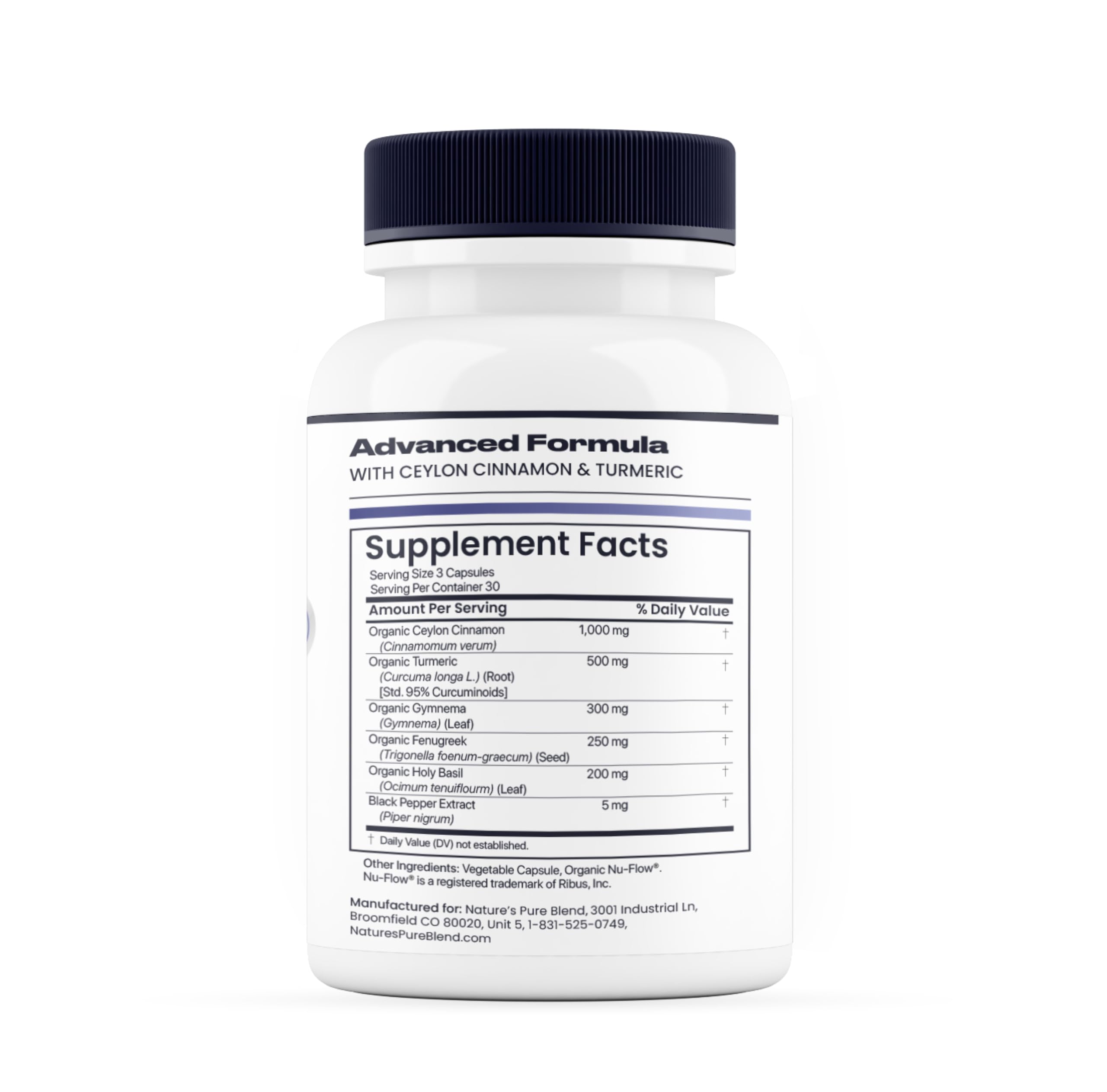 Nature's Pure Blend bottle on a shelf for daily wellness