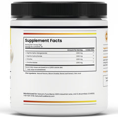 Athlete holding Nature's Pure Blend bottle suggesting endurance support
