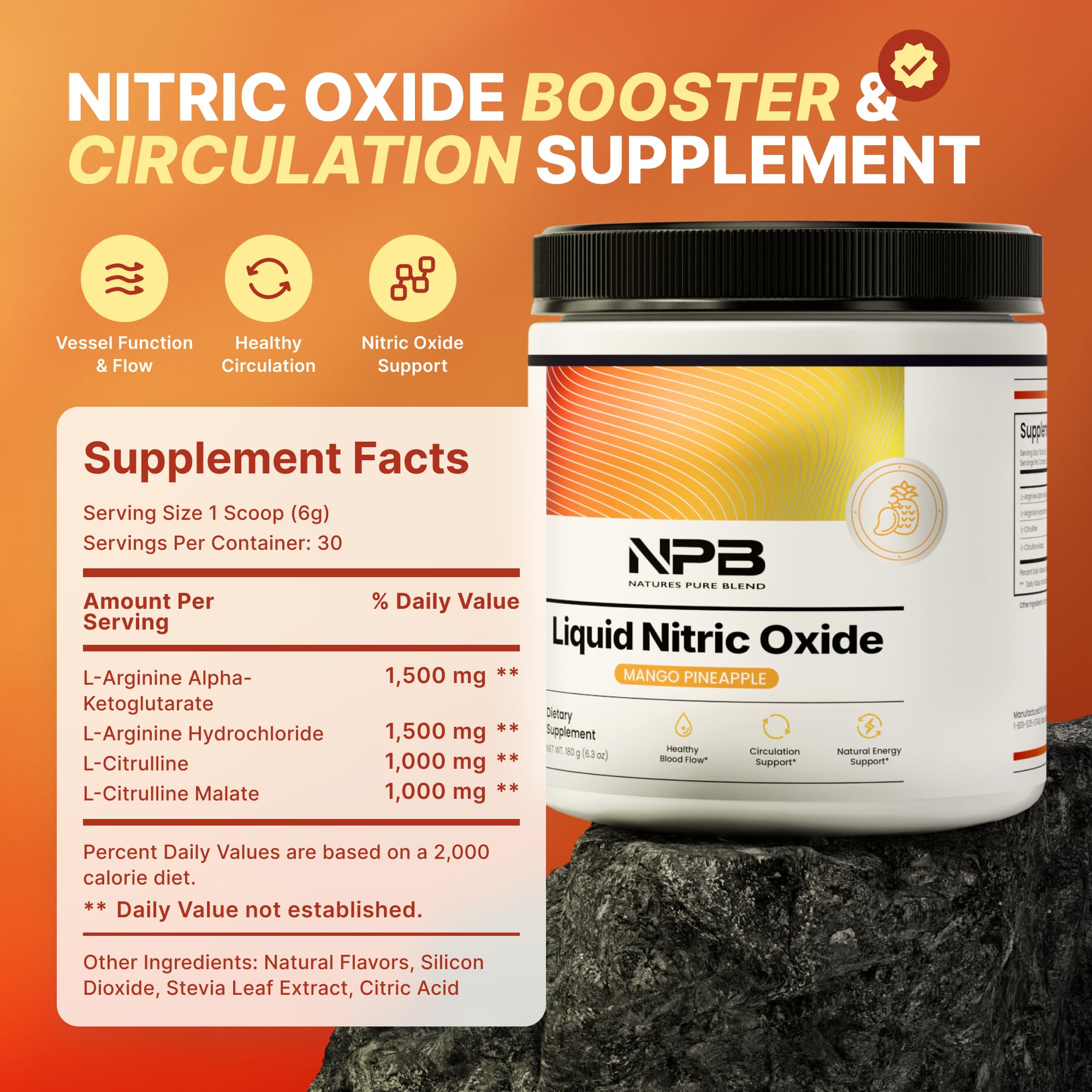 Nature's Pure Blend Mango Pineapple flavor drink ready to enjoy