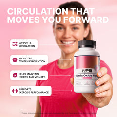 Nature's Pure Blend nitric oxide workout capsules enhance oxygen delivery during training.