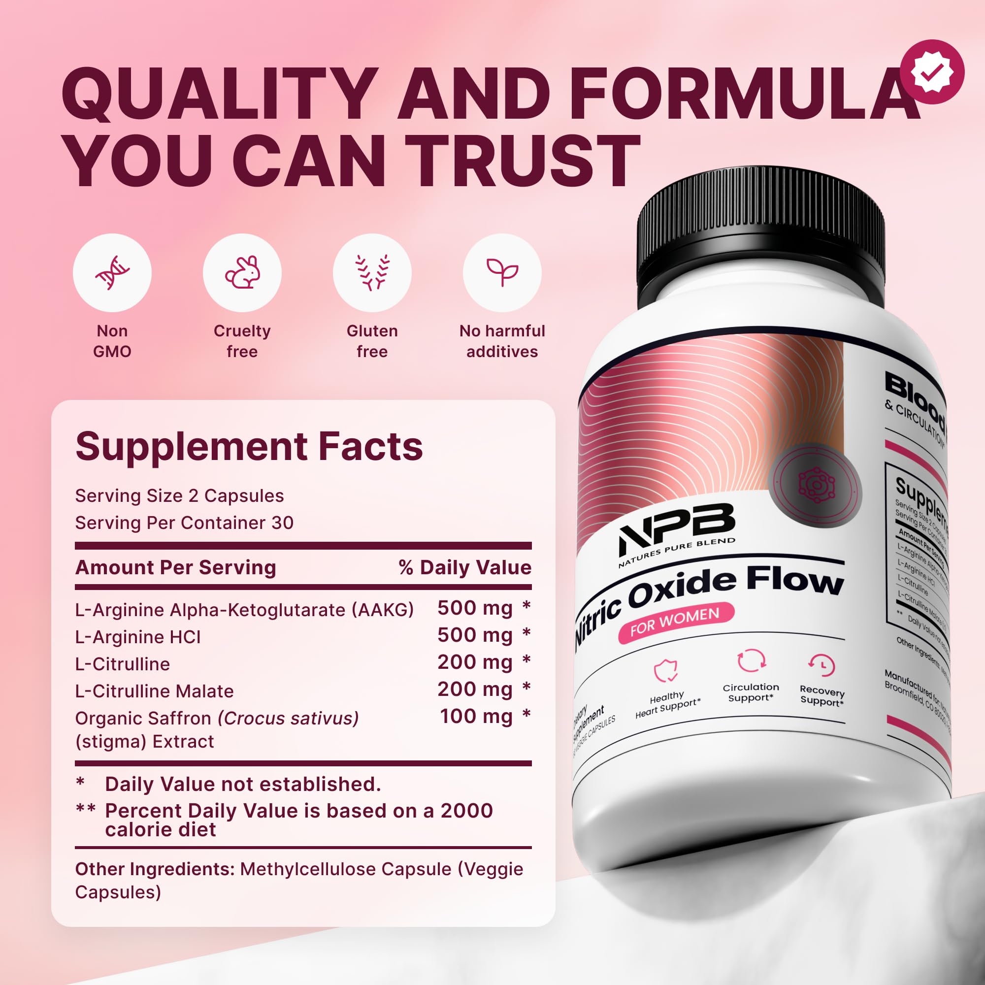 Nature's Pure Blend preworkout-ready capsules for gym sessions.