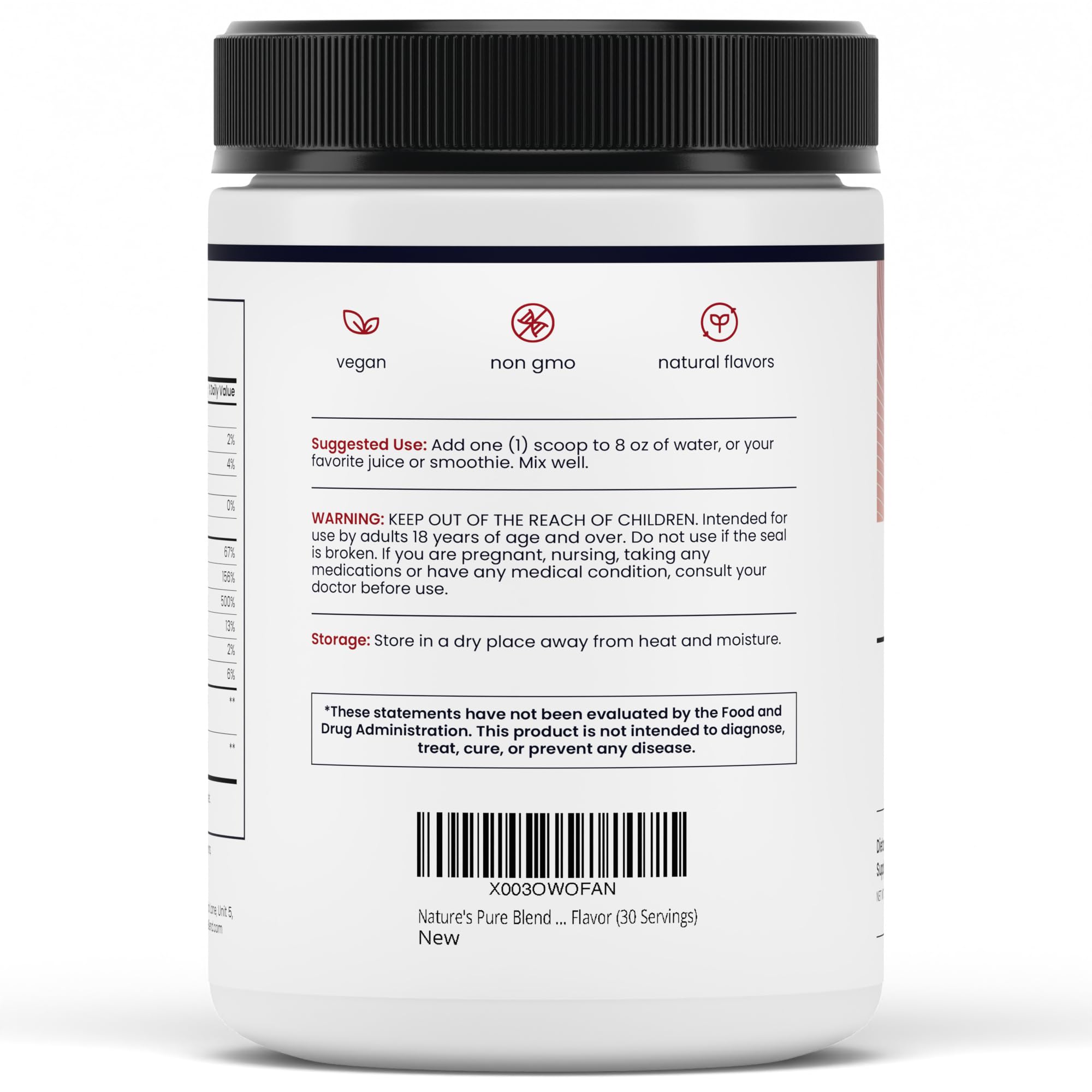 Nature's Pure Blend Organic Beet Powder packaging conveys premium organic quality.