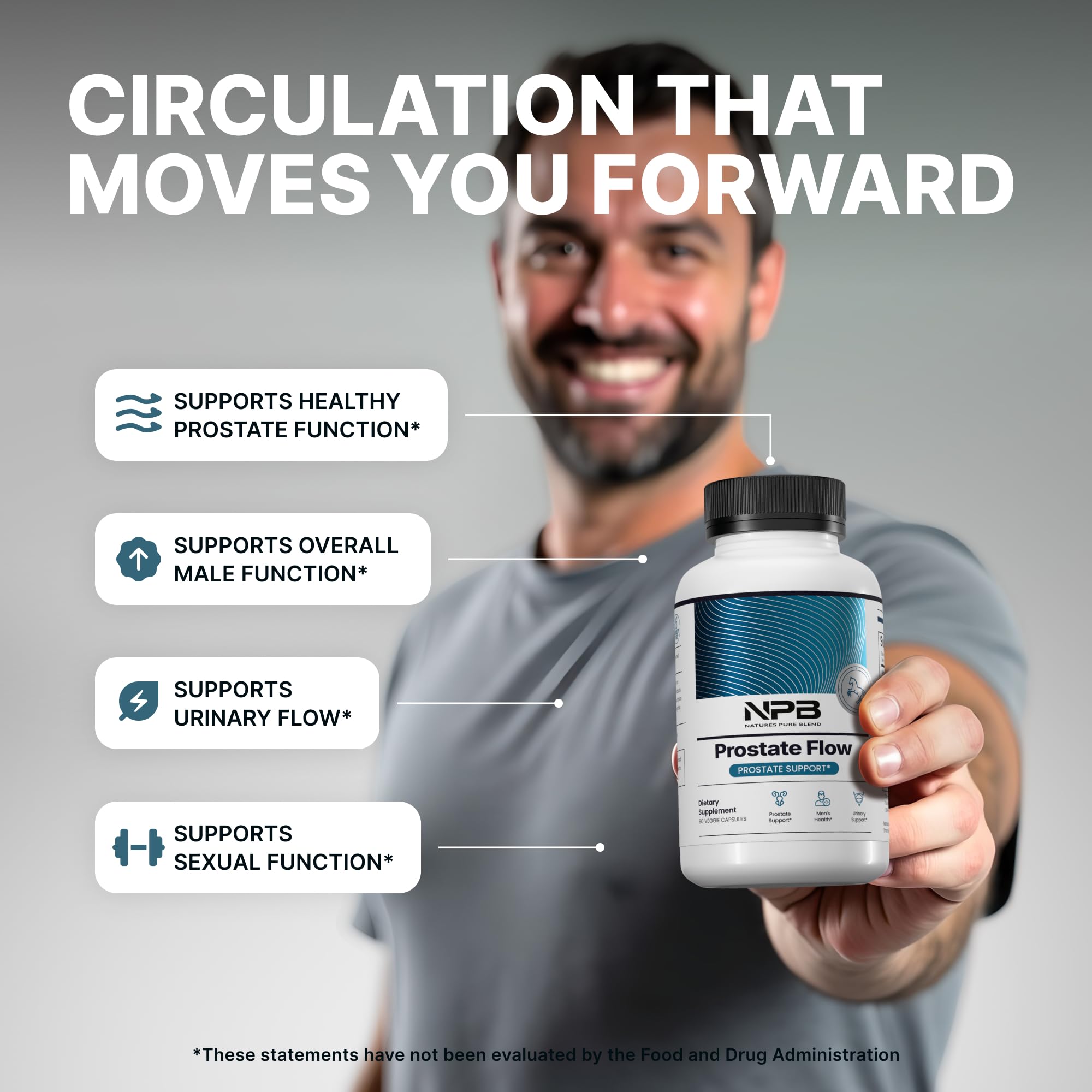 Nature's Pure Blend Prostate Flow capsules for easy daily use