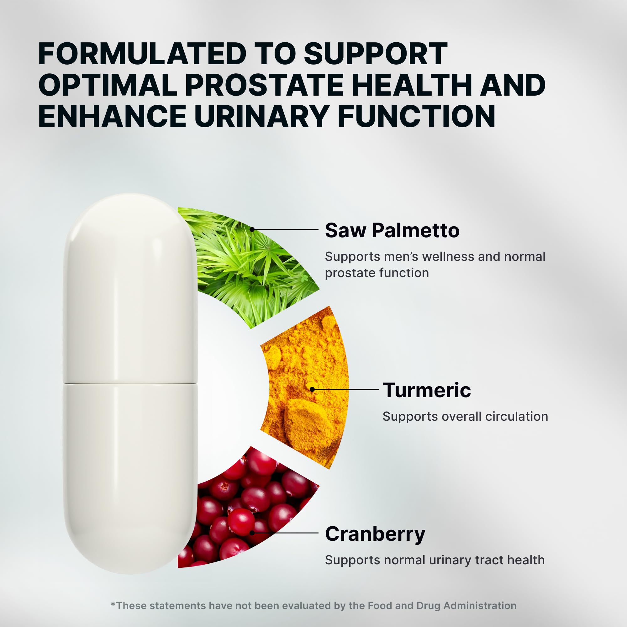 Nature's Pure Blend Prostate Flow label highlighting key ingredients