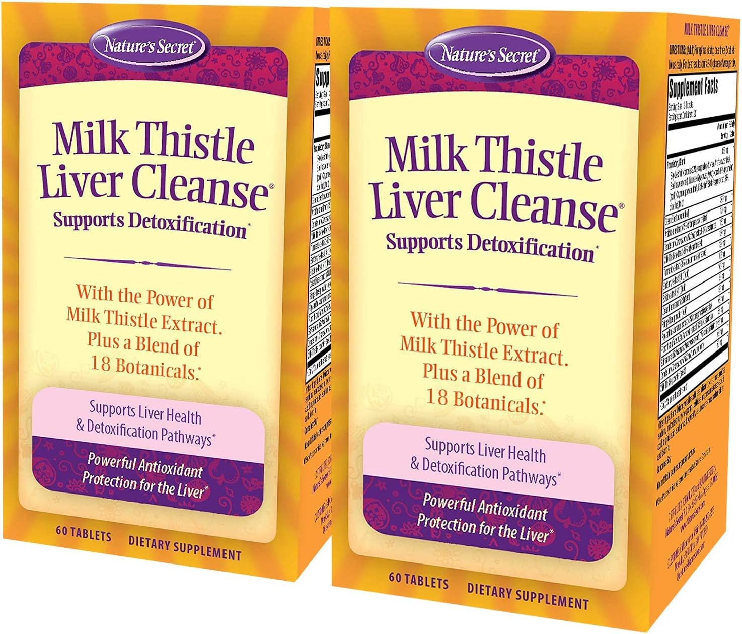 Nature's Secret Milk Thistle Liver Cleanse bottle with turmeric highlights liver support