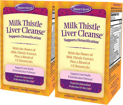 Nature's Secret Milk Thistle Liver Cleanse bottle with turmeric highlights liver support