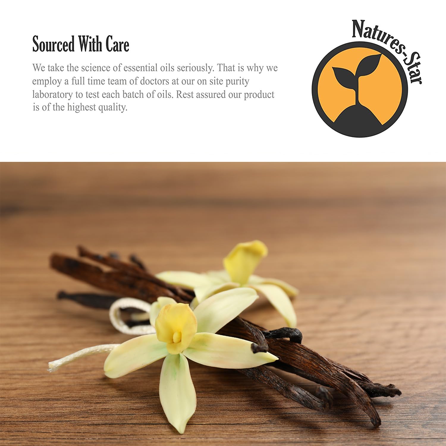 Natures-Star vanilla essential oil used in soap making for natural fragrance.