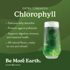Chlorophyll stick lime twist dissolving in water for an easy daily cleanse