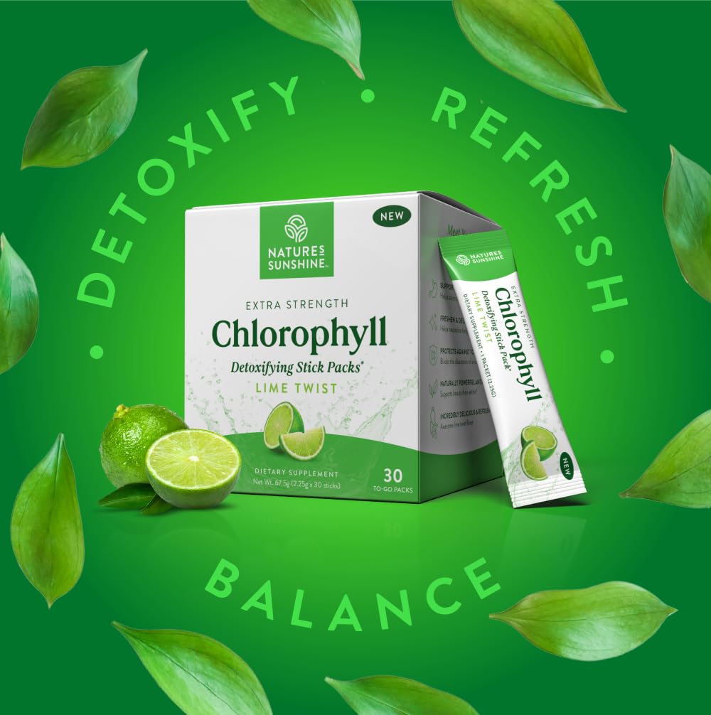 Chlorophyll stick close-up highlighting prebiotic fiber ingredient