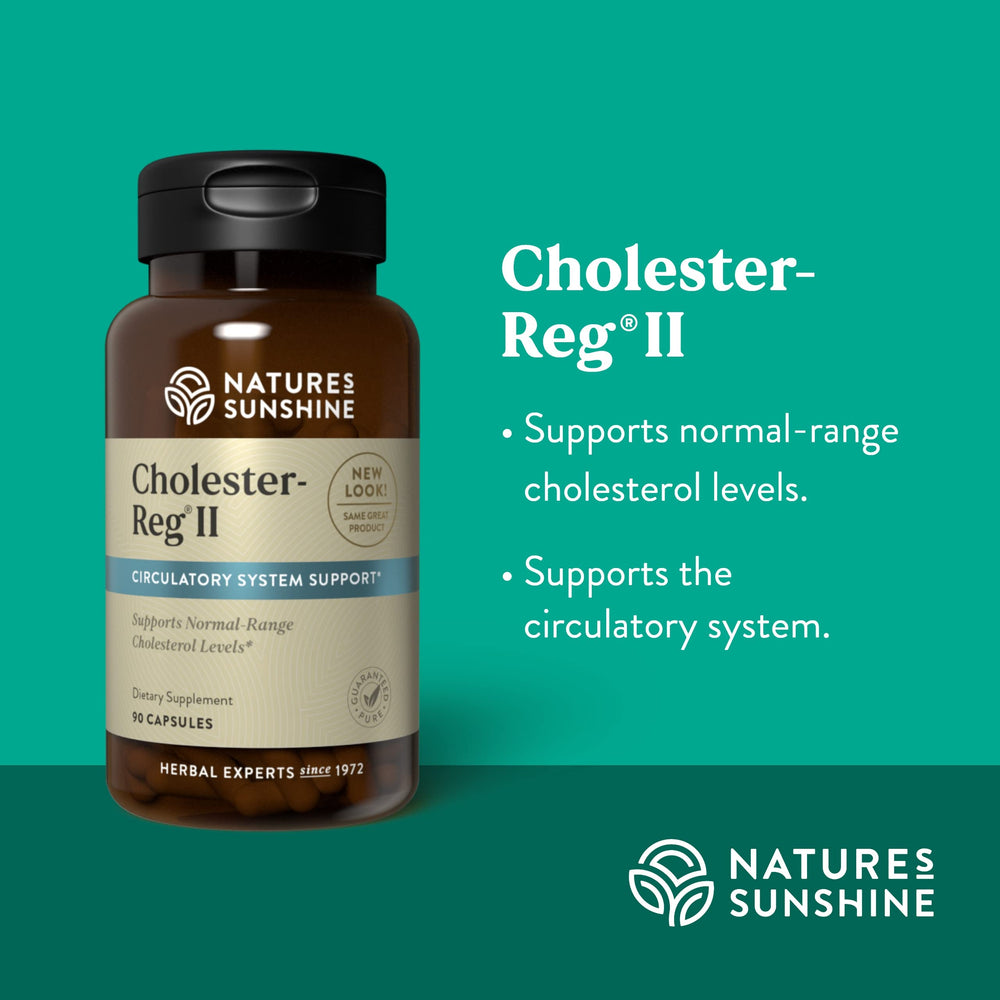 Nature's Sunshine Cholester-Reg II label detail highlighting herbal formulation.