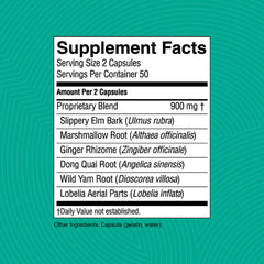 Nature's Sunshine CLT-X ingredients panel highlighting marshmallow and slippery elm.