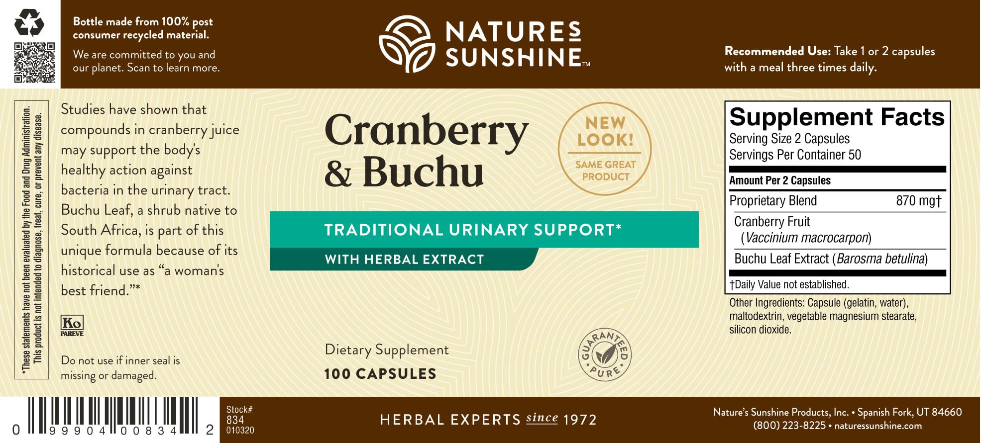 Nature's Sunshine product shot shows a natural herbal blend.