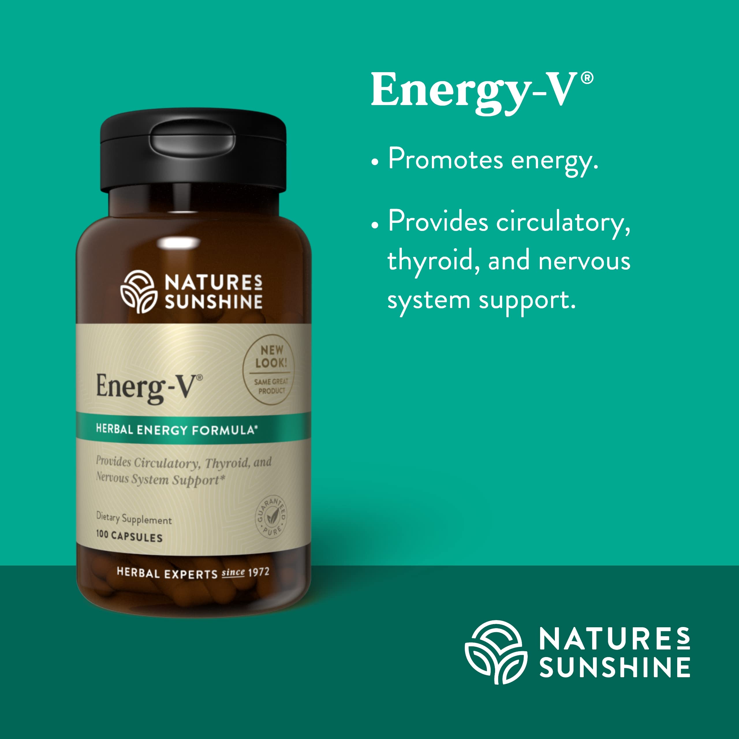 Nature's Sunshine Energ-V dosage instructions view for daily use.