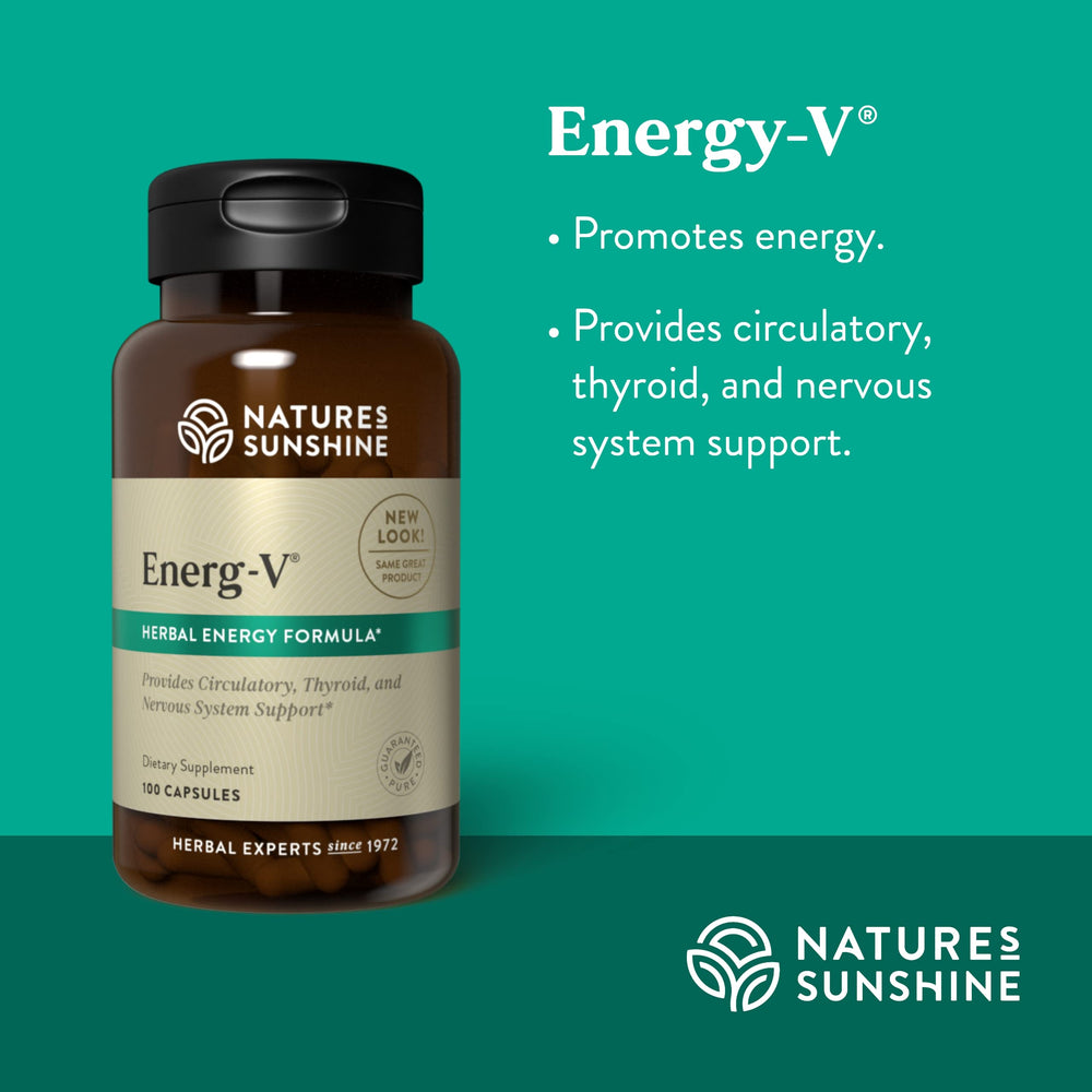 Nature's Sunshine Energ-V dosage instructions view for daily use.
