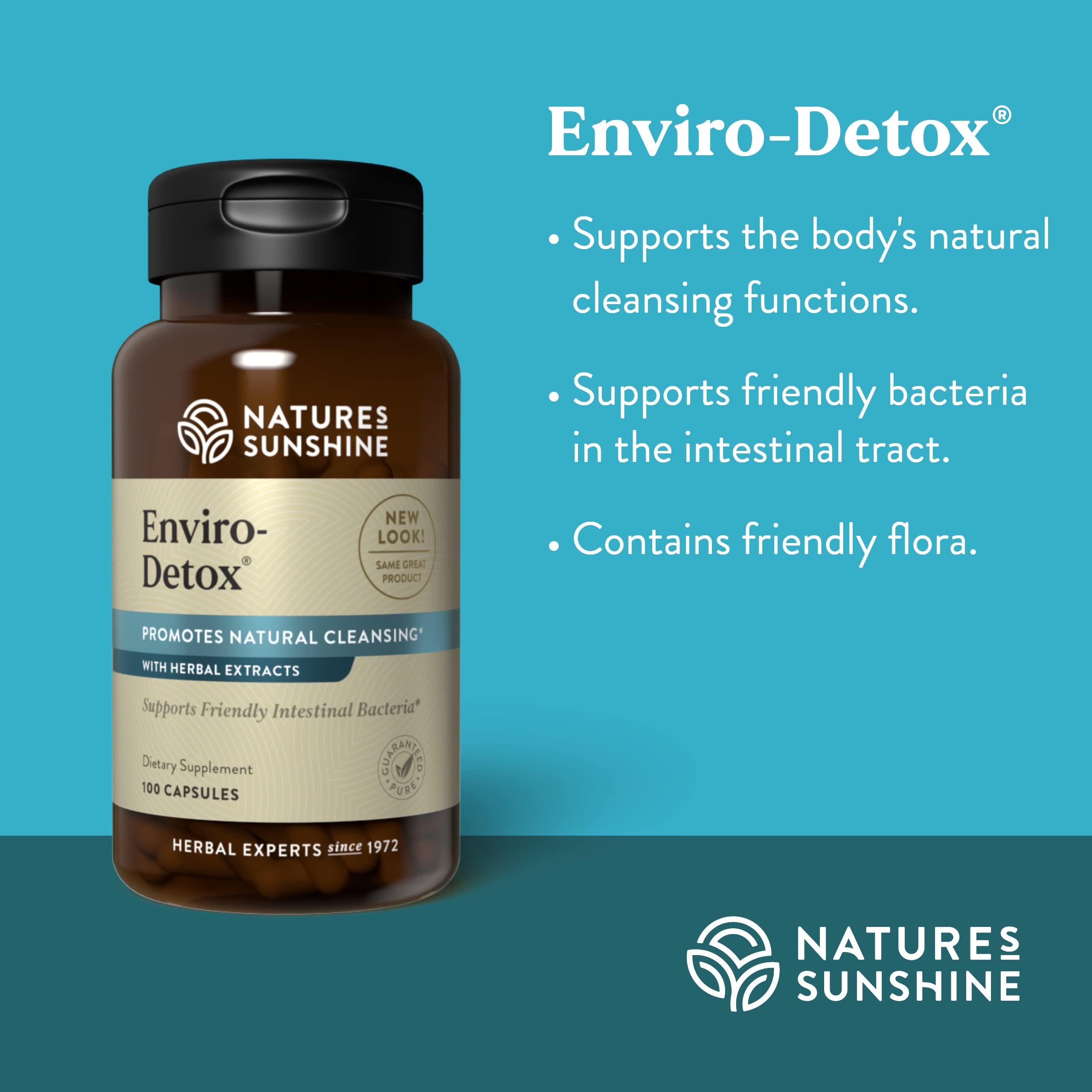 Nature's Sunshine Enviro-Detox capsules arranged for display