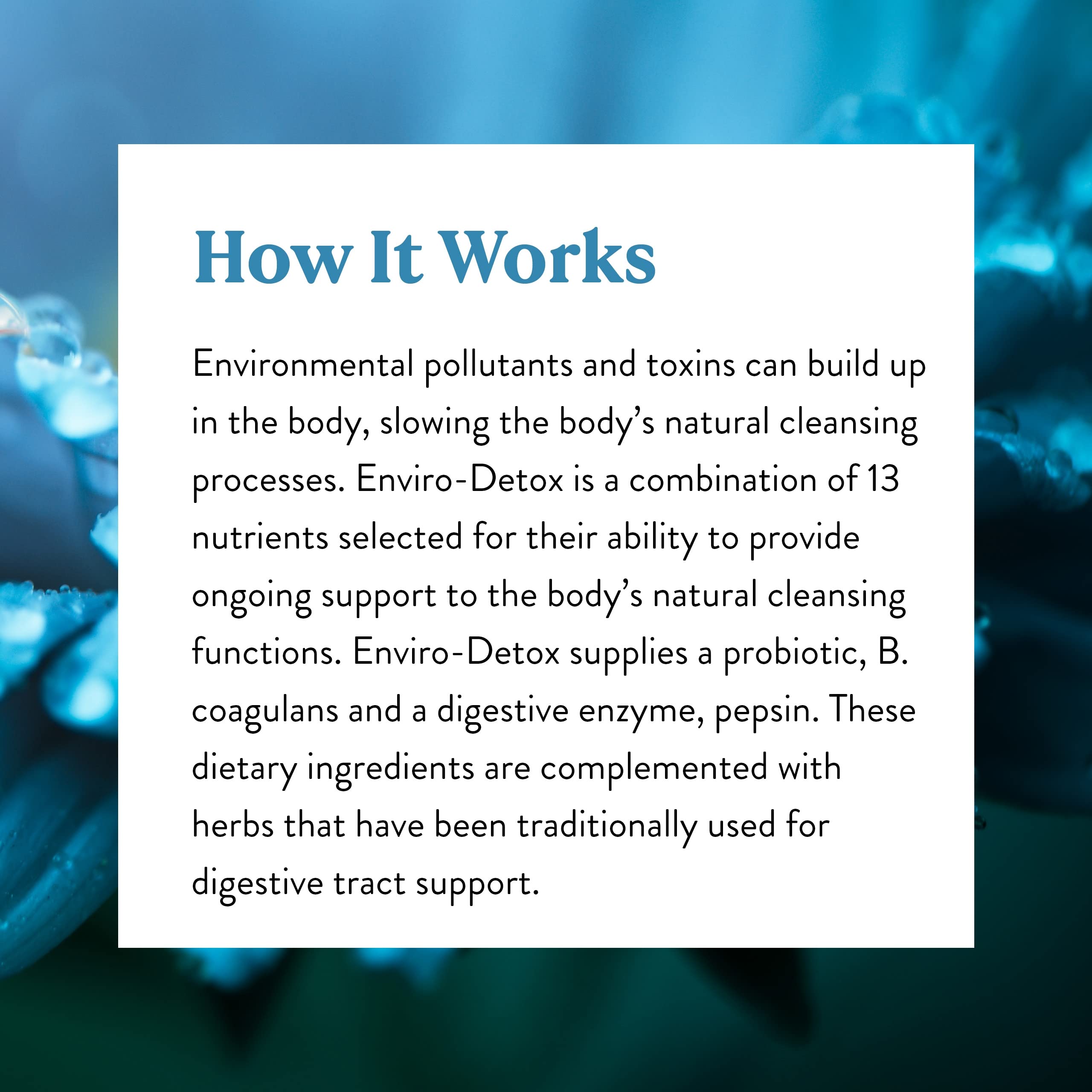 Nature's Sunshine Enviro-Detox capsules poured for daily use