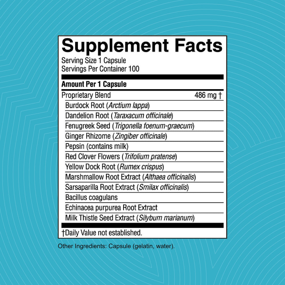 Nature's Sunshine Enviro-Detox label close-up showing key features