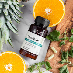 Nature's Sunshine HistaBlock capsules arranged for convenient daily use