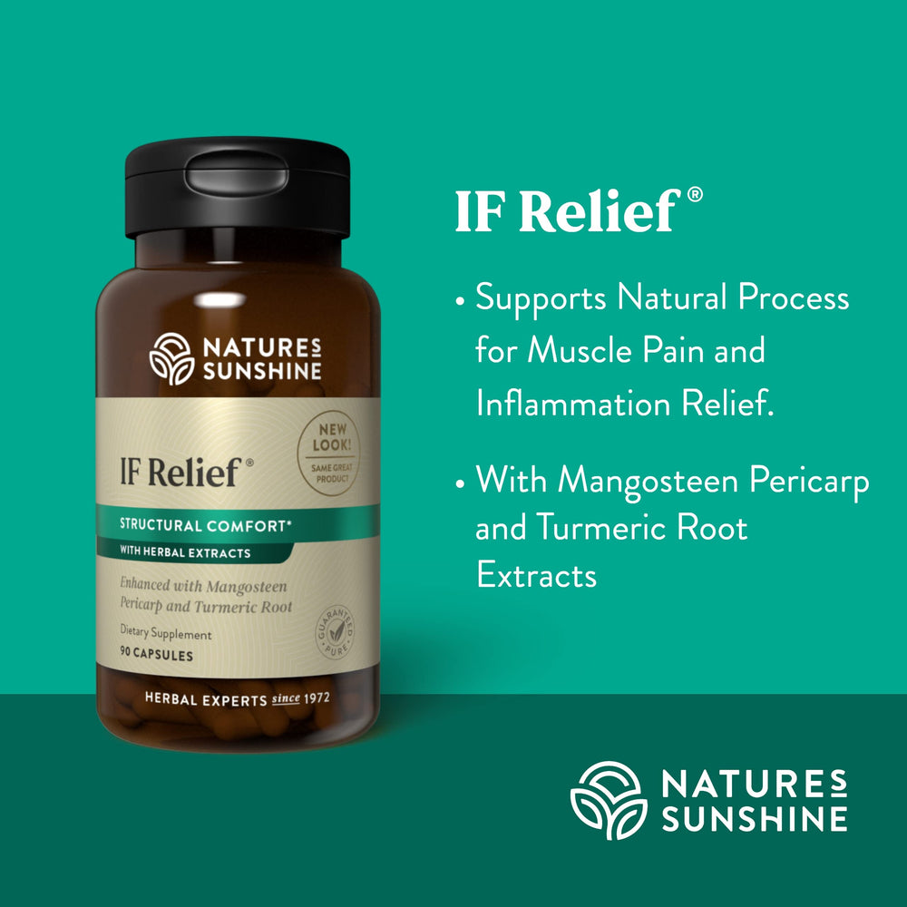 Nature's Sunshine IF Relief serving spoon — easy dosing for post-workout routines.