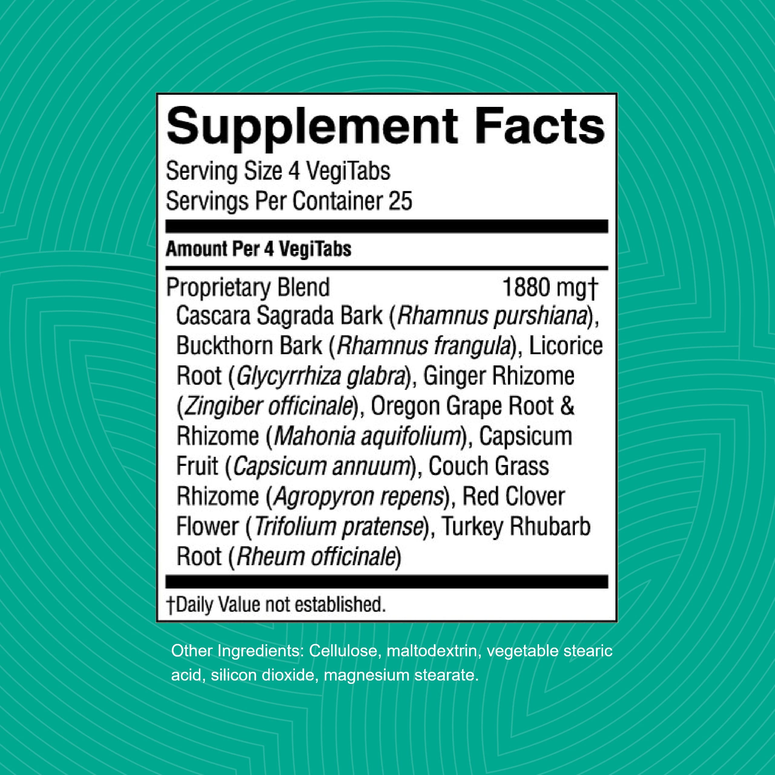 Nature's Sunshine Lower Bowel Stimulator label shows ingredients and usage at a glance.