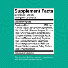 Nature's Sunshine Lower Bowel Stimulator label shows ingredients and usage at a glance.