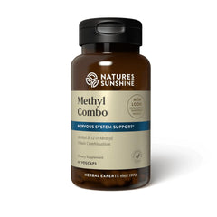 Nature's Sunshine Methyl Combo bottle front with capsules and label for everyday energy support