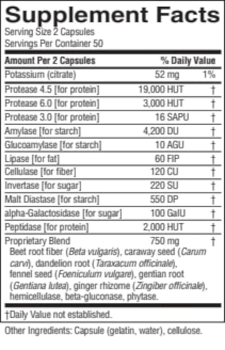 Bottle with usage guidance for daily digestion support