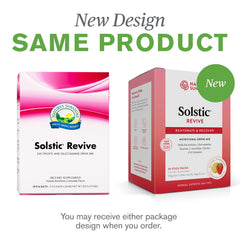 Ready-to-mix Solstic Revive dissolves in water for a fruity recovery sip.