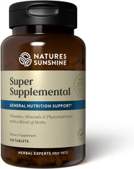 Nature's Sunshine Super Supplemental bottle front view for daily nutrient coverage.