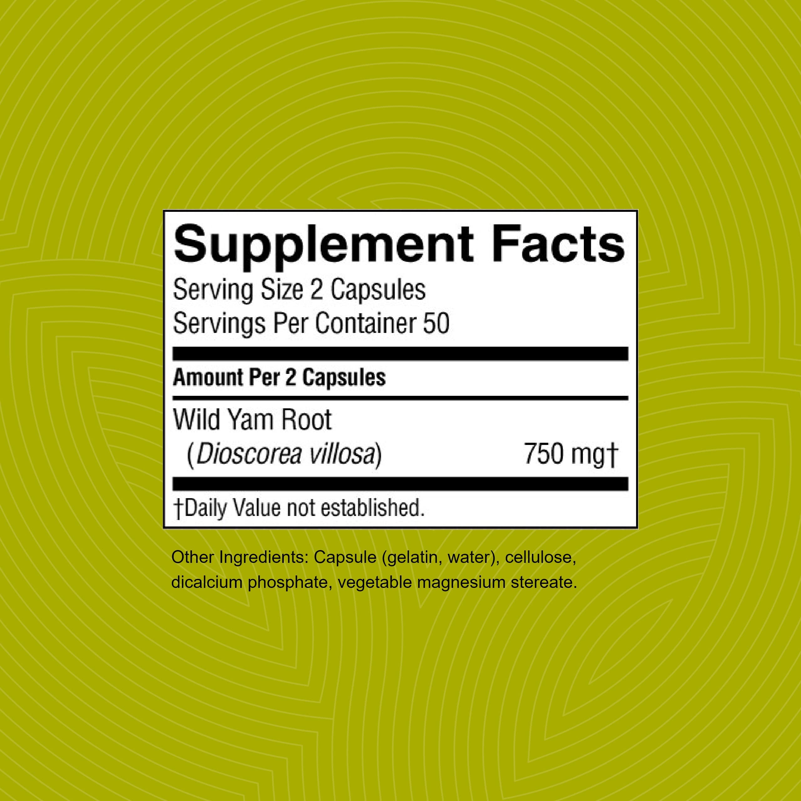 Nature's Sunshine Wild Yam Capsules inside bottle offer convenient capsules for daily energy and wellness.