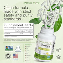 Nature's Trove label on bottle showing 365 vegetarian capsules.