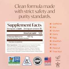 Icons indicate non-GMO, soy-free, and gluten-free allergen-friendly options
