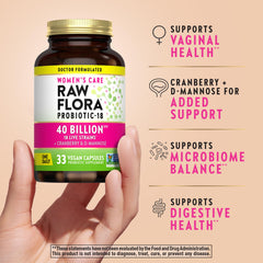 Nature's Truth Raw Flora cranberry-d-mannose blend for urinary and overall wellness.