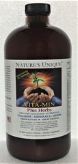Nature's Unique Vita-Min Plus Herbs beets-bilberry-pomegranate blend promotes daily antioxidant support.