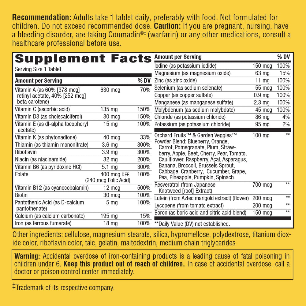 Nature's Way Alive Daily Energy bottle back showing gluten-free and caffeine-free formula