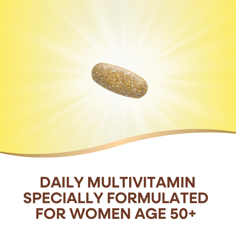 Nature’s Way Alive! Women 50+ bottle side view showing gluten-free formula