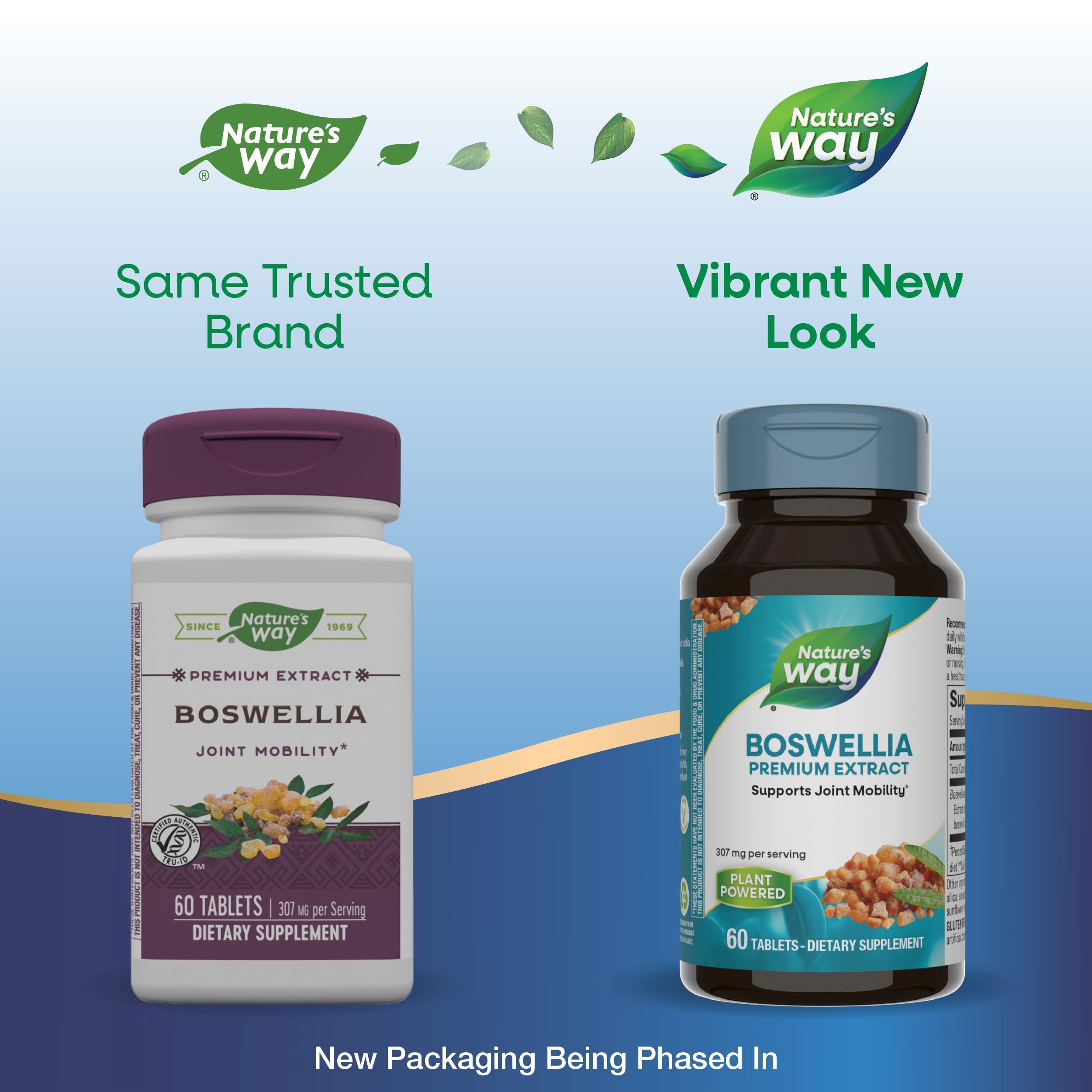 Ingredients view of Nature's Way Boswellia premium extract packaging