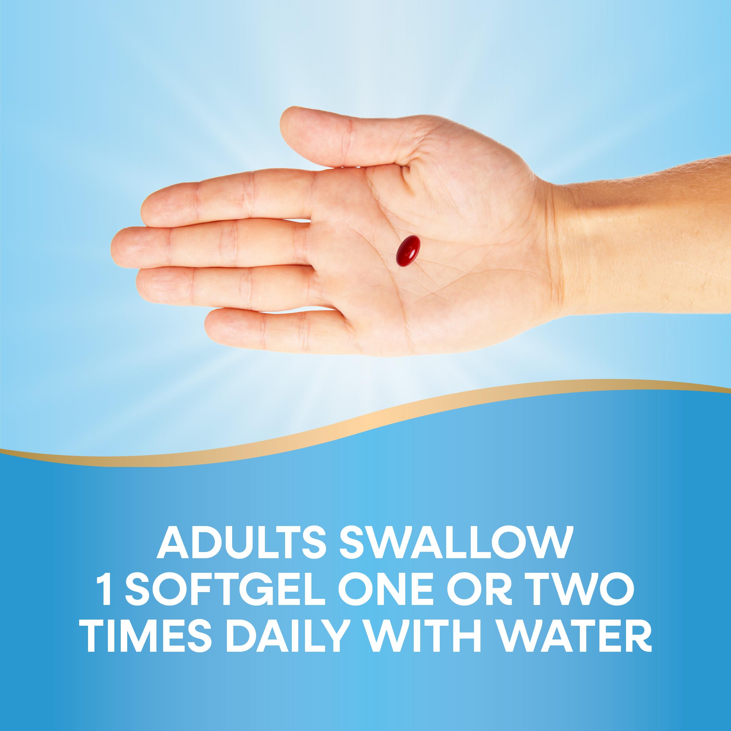 CalmAid softgels ready for daily use with non-drowsy support.