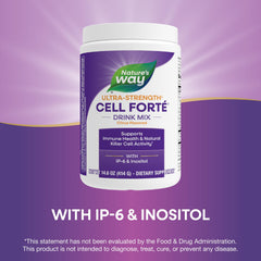 Nature's Way Cell Forte gluten-free and vegan badge on label