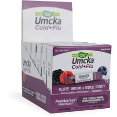 Nature's Way Cold + Flu Relief FastActives berry packets for quick, on-the-go cold support