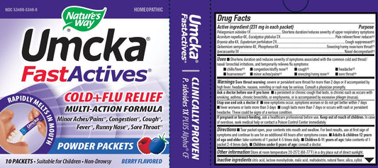 Nature's Way powder packets dissolving quickly for smoother sore throat and cough relief