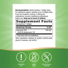 Nature's Way CoQ10 softgels on shelf demonstrating product availability