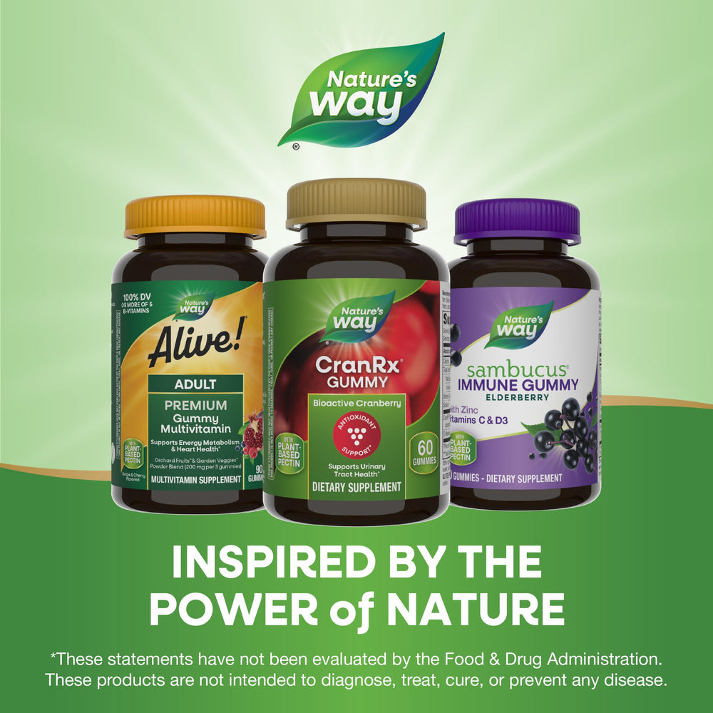 Nature's Way CranRx cranberry concentrate label close-up, hinting at urinary health support