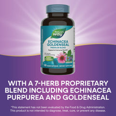 Nature's Way Echinacea Goldenseal gluten-free mark signals suitability for gluten-sensitive users