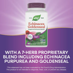 Nature's Way Echinacea Goldenseal GMP quality seals underscore premium quality.