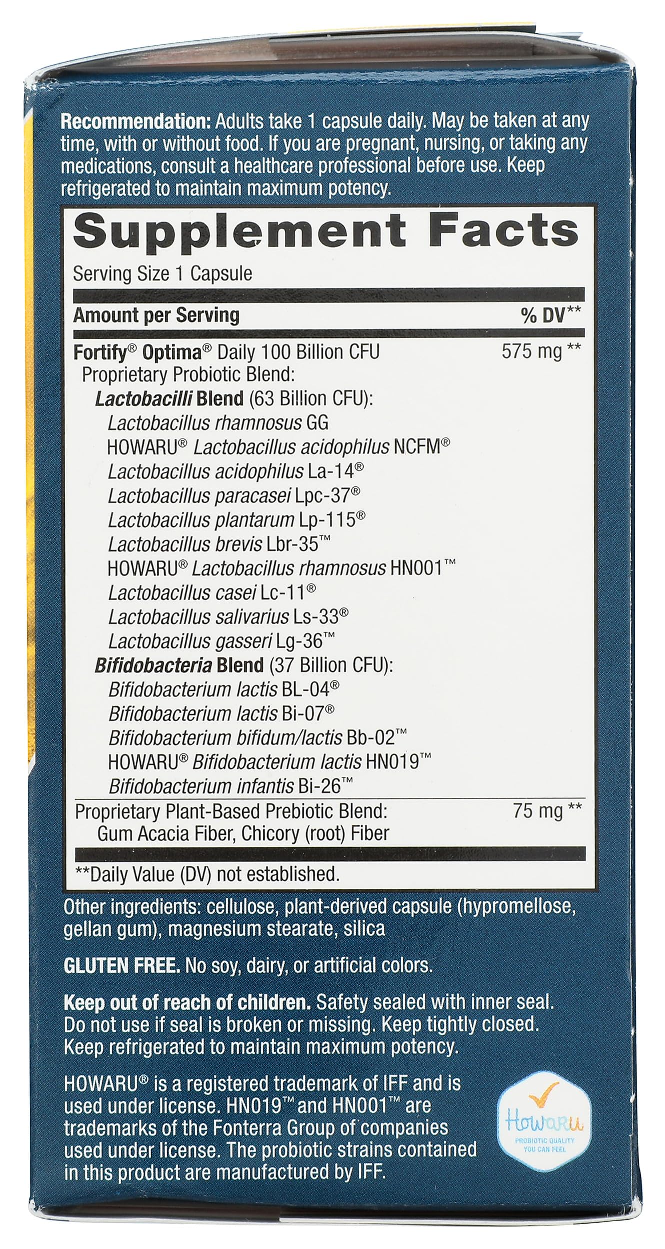 Doctor-preferred strain supports regularity in Fortify Optima.